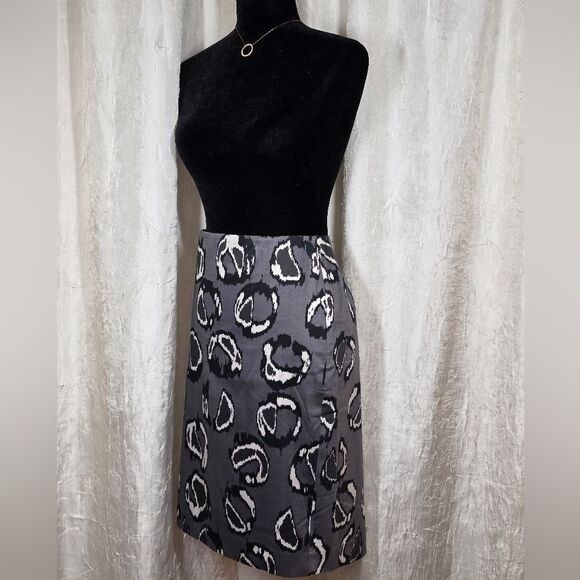Ann Taylor Printed Cotton Pencil Skirt - Picture 3 of 14